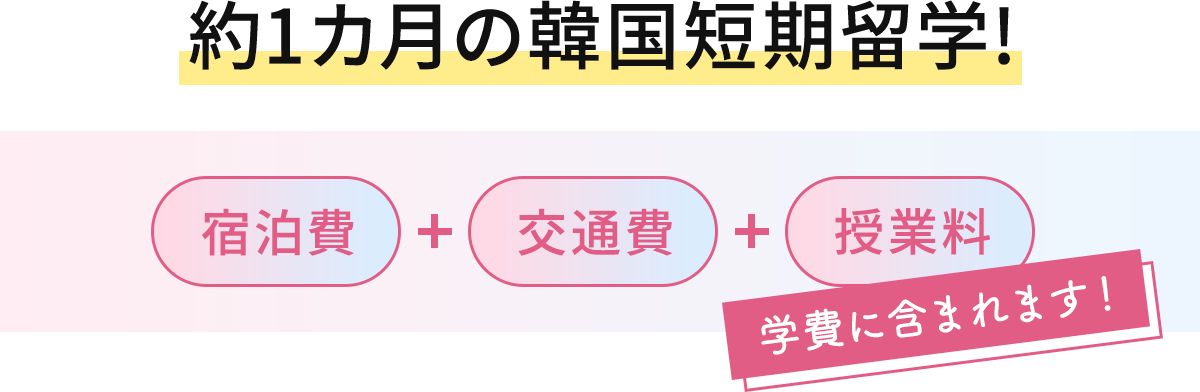 約1カ月間の韓国短期留学！