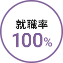 就業率100%