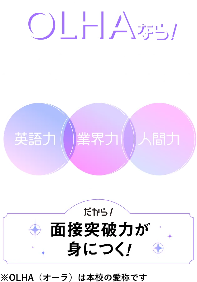 OLHAならダブルスクールなし！2年間でしっかり基礎が身につく！