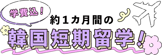 約1ヶ月間の韓国短期留学!